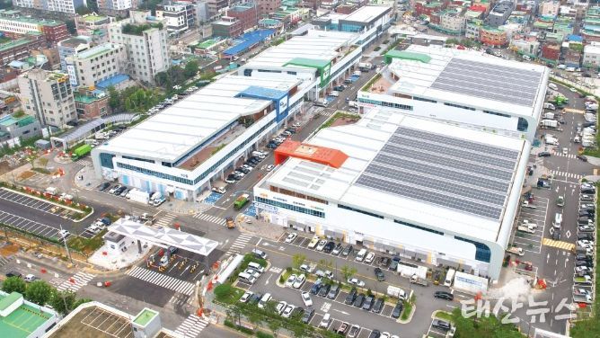 수원시 농수산물도매시장 전경.