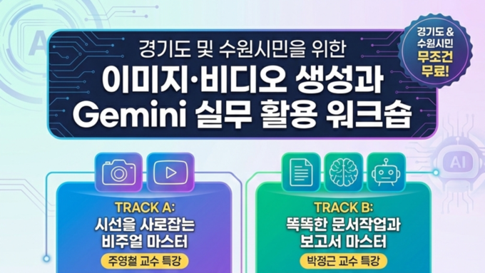 “노트북만 들고 오세요” 수원에서 ‘생성형 AI 무료 실무 교육’ 열린다”