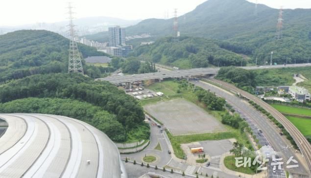 반다비 체육센터가 조성될 용인미르스타디움 임시주차장 부지