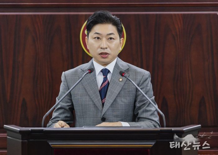 김종복 의원 5분 발언 모습