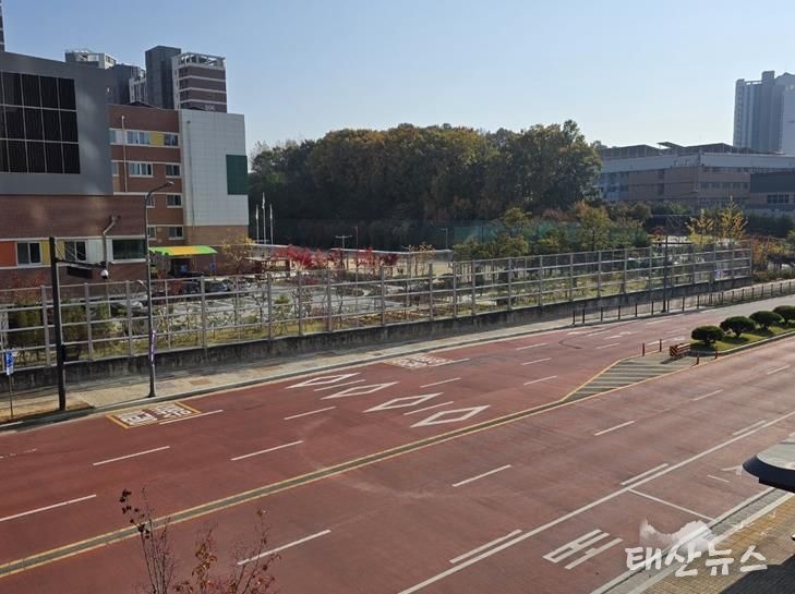 파주시, 운정해오름초 앞 어린이 승하차구역 설치 완료