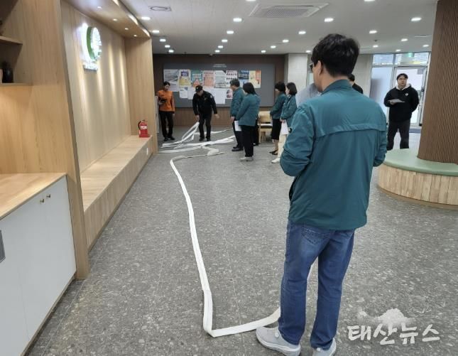 동두천시 송내동 행정복지센터, 화재 대응 역량 강화 위한 소방 합동훈련 실시