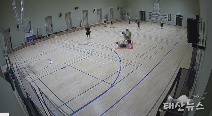 AI 영상분석을 통한 이용자 쓰러짐 탐지 화면