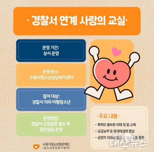 경찰서 연계 ‘사랑의 교실’ 홍보 포스터