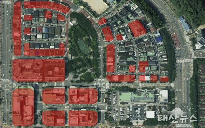 구갈상점가 확대 후 구역도