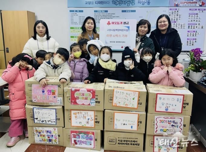 고양시 화정2동, 고양시립백양어린이집에서 후원품 전달