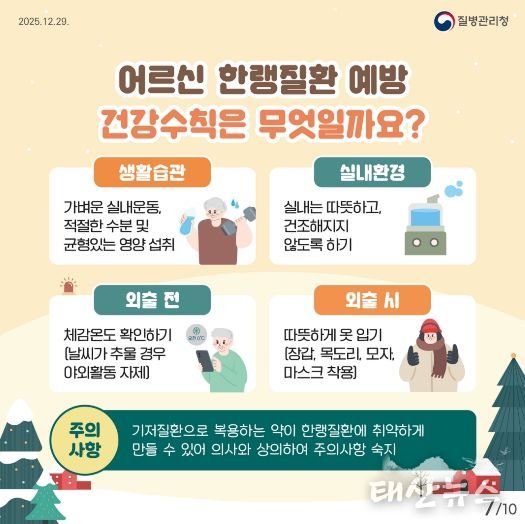 긴 한파, 한랭질환 조심하세요!