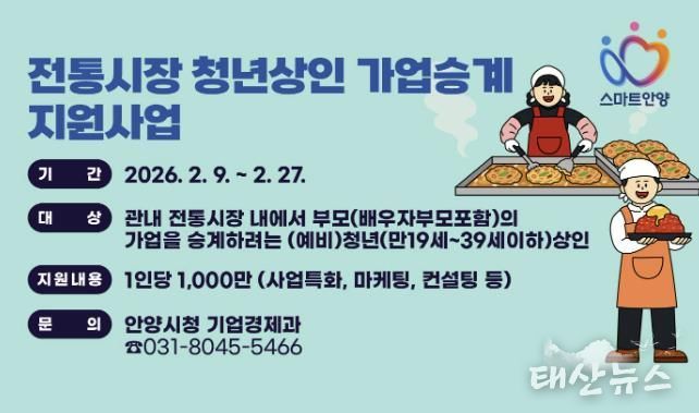 2026년 전통시장 청년상인 가업승계 지원사업 배너
