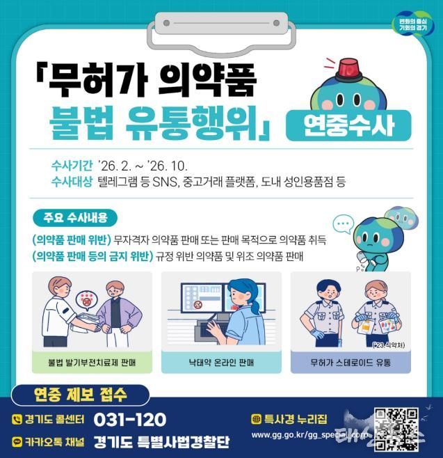 무허가 의약품 불법 유통행위 연중수사